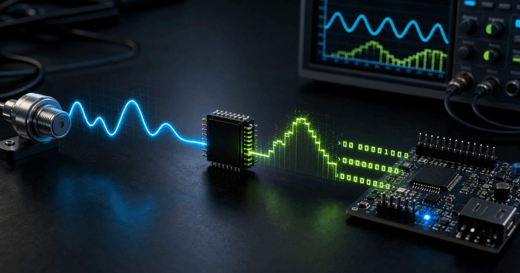 How ADC Works annotated technical diagram