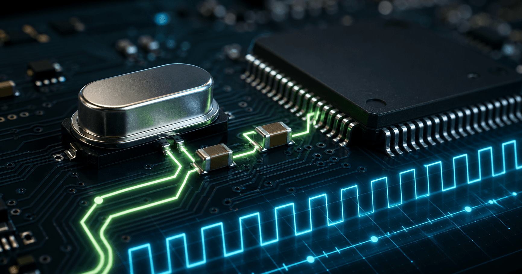 How Crystal Oscillators Work annotated technical diagram