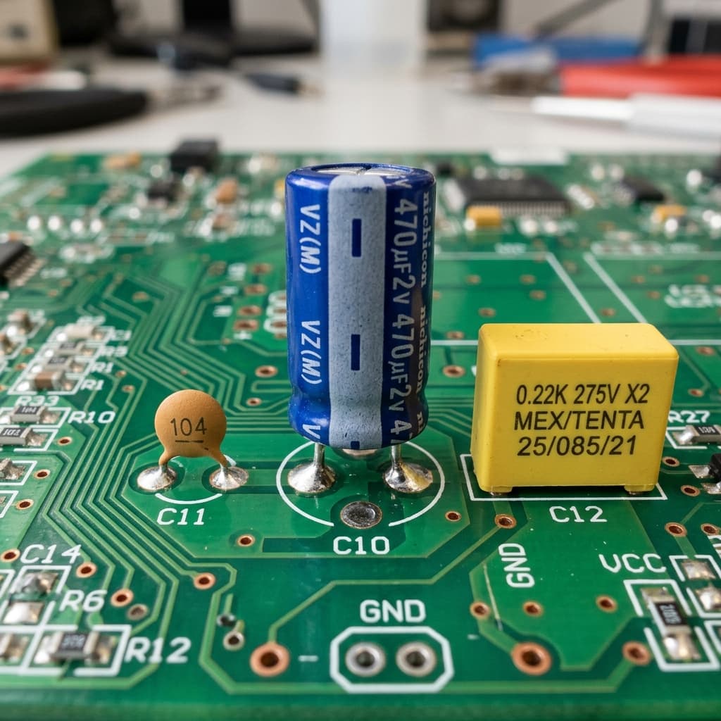 Capacitor charging and discharging curve showing RC time constant with voltage vs time graph